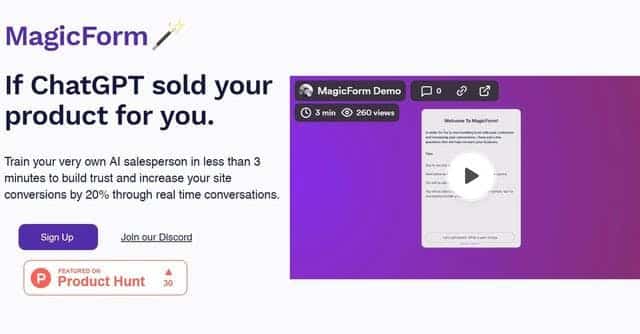 Aumente las conversiones con el chatbot de IA de MagicForm.