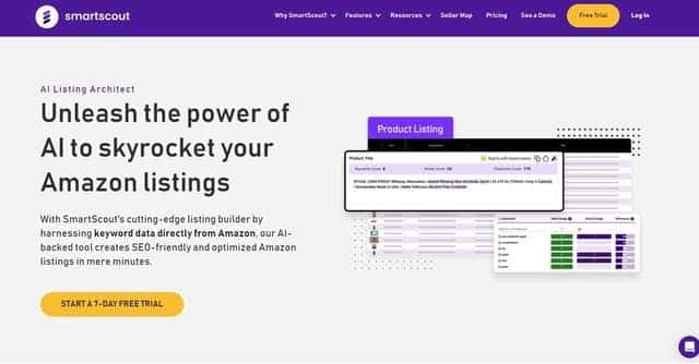 Mejora tus listados de Amazon con la inteligencia artificial de SmartScout.