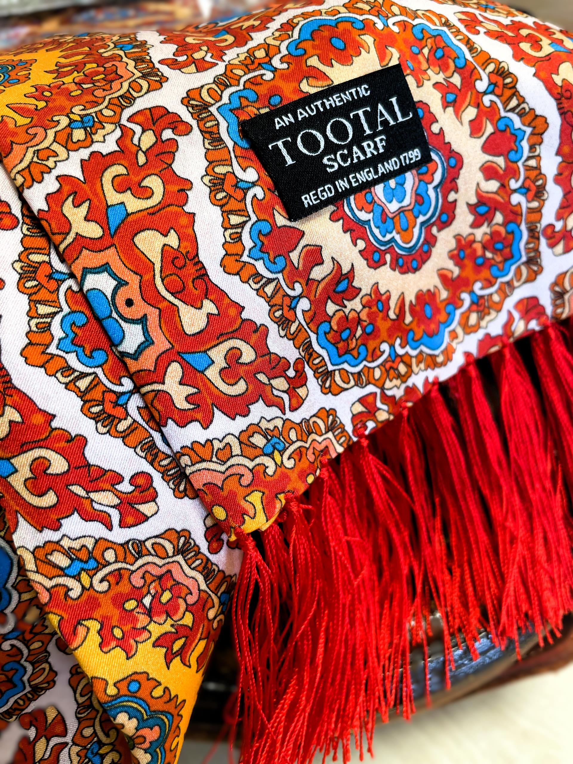 Tootal Nectarine Kaleidoscope Silk Scarf