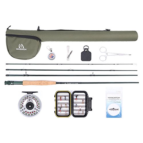 Maxcatch Extreme Fly Fishing Combo Complete Fly Rod Kit 9′ 5weight (5weight)