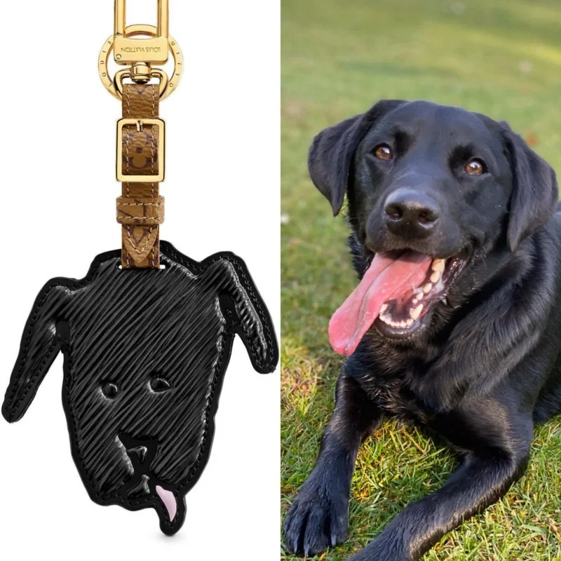 How to Style Your Bag with the Louis Vuitton Dog Keychain 2 Louis Vuitton X Grace Coddington Catogram Dog Keychain Bag Charm