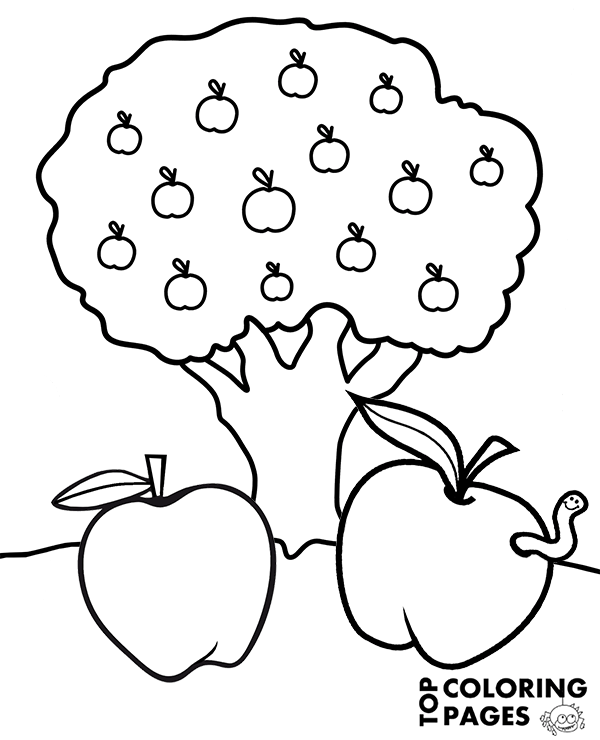 There's something for everyone from beginners to the advanced. Apples And Apple Tree On Free Printable Coloring Page