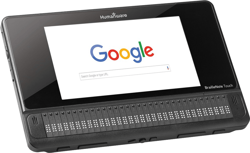 Photo of the One Hardly Used BrailleNote Touch 32 Cell Android Tablet for $3,995.00 USD - Flying Blind, LLC Online Store