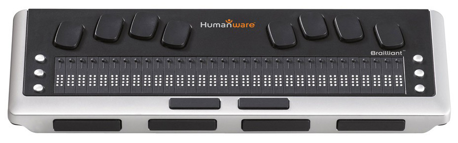 Photo of the Brailliant BI 32 Cell New Generation Refreshable Braille Display with Executive Products Carrying Case for $1,595.00 USD - Flying Blind, LLC Online Store