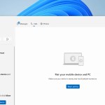 Windows 11 Start menu showing Phone Link hover notification previews