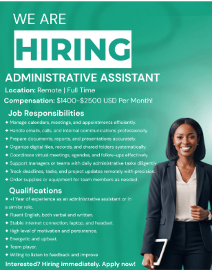 Online Administrative Assistant (Part-Time) Job