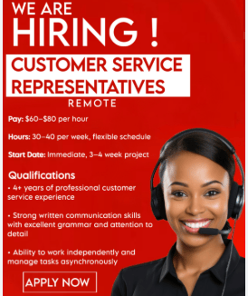Online Customer Service Representative Job
