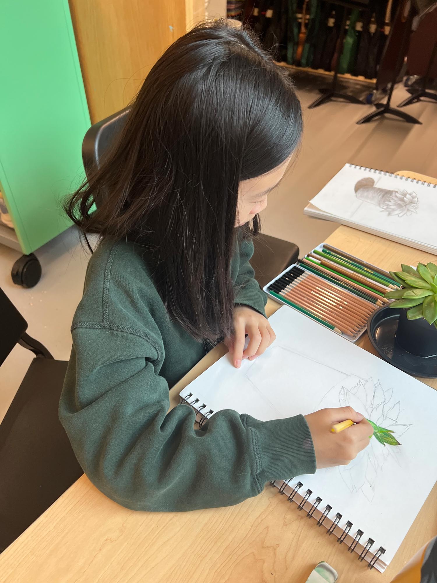 A student drawing