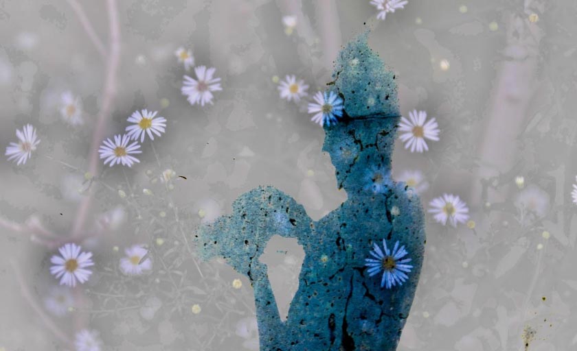 Shadow with flowers.