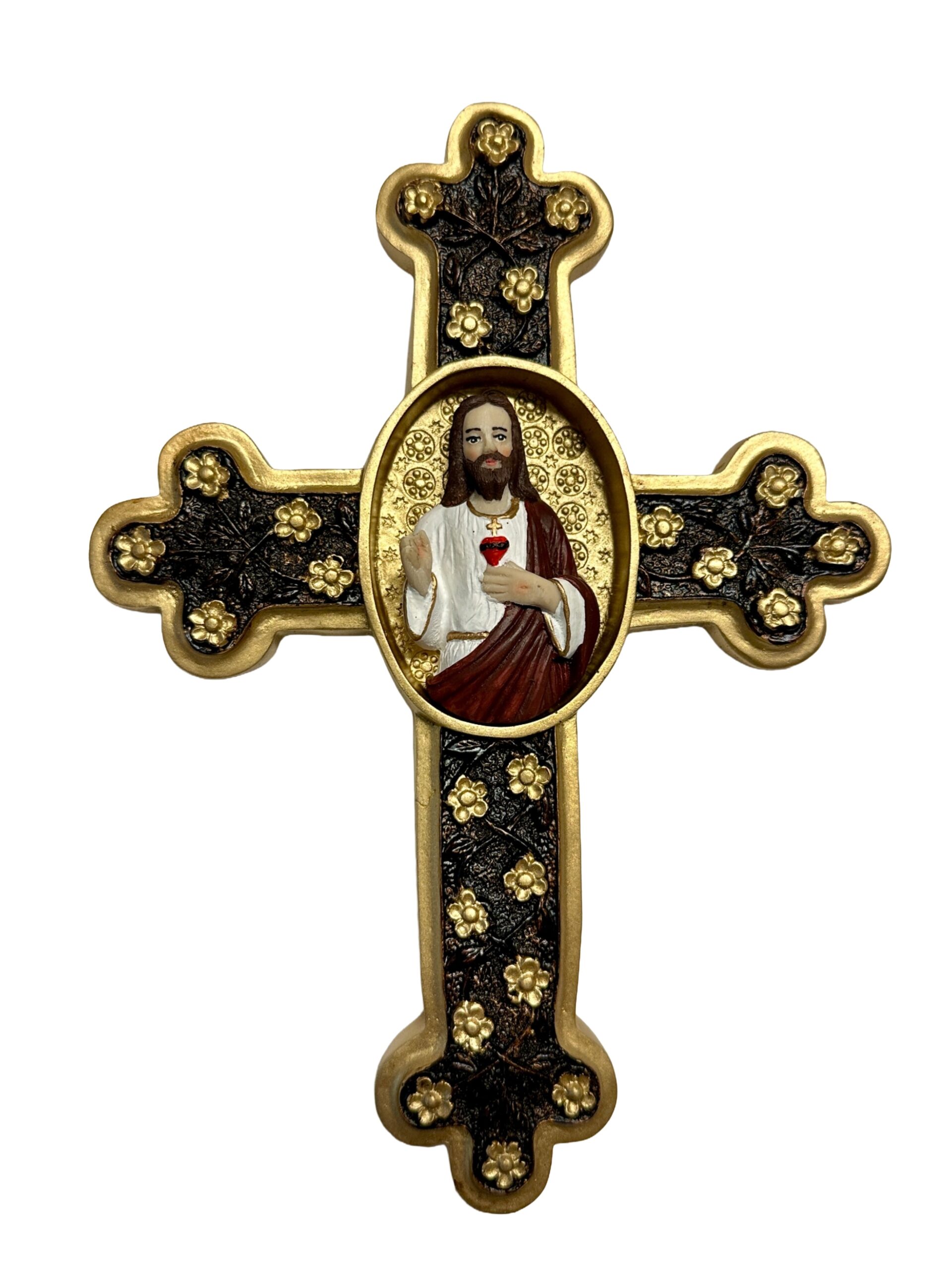 CRUZ ORO CON SAGRADO CORAZON-SC56070A