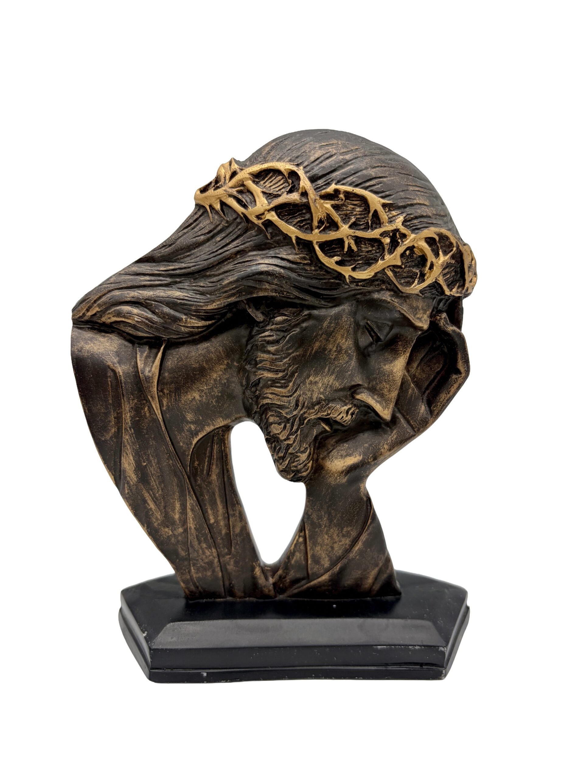 CRISTO PENSANTE MEDIANO CAFÉ COBRIZADO-SC56285G