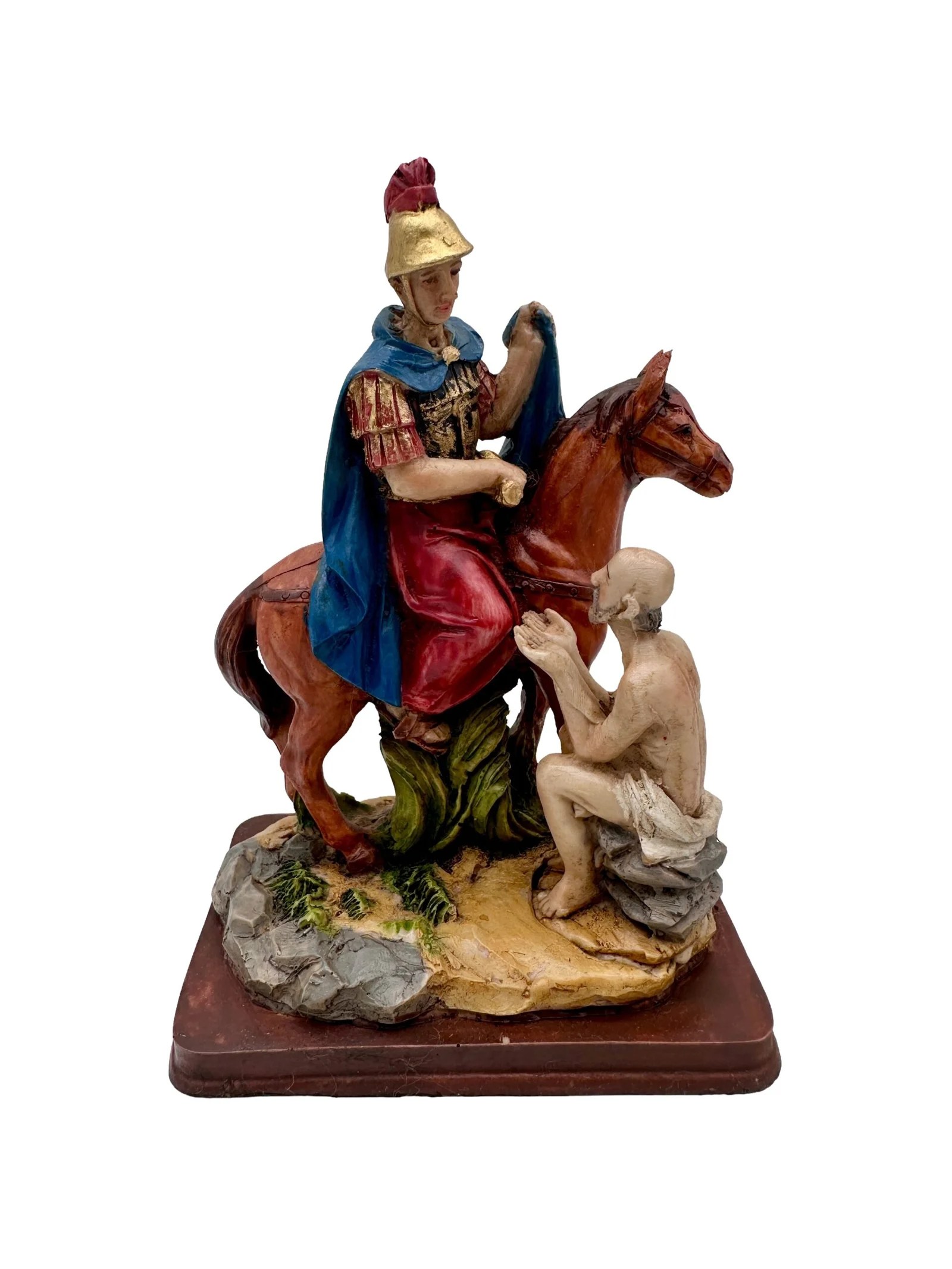 SAN MARTIN CABALLERO CABALLO CAFÉ BASE CUADRADA. -  K4295B