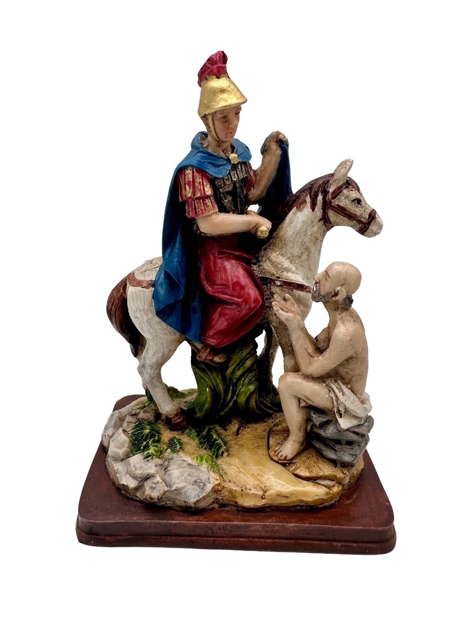 SAN MARTIN CABALLERO CABALLO BLANCO BASE CUADRADA. -  K4295A