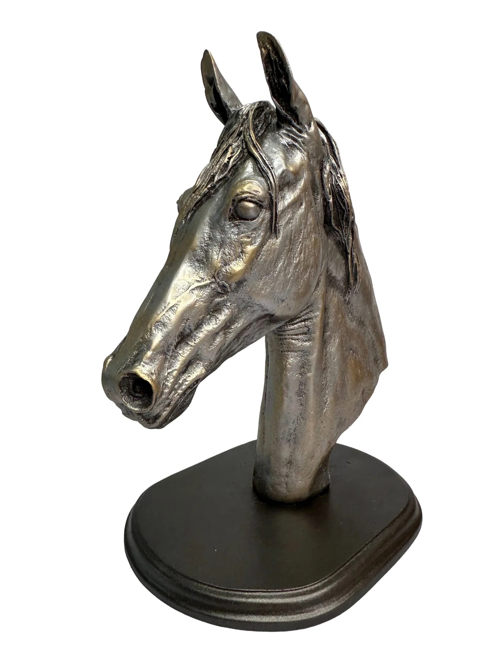 BUSTO DE CABALLO ARABE GRANDE ORO PLOMO-GA2343L