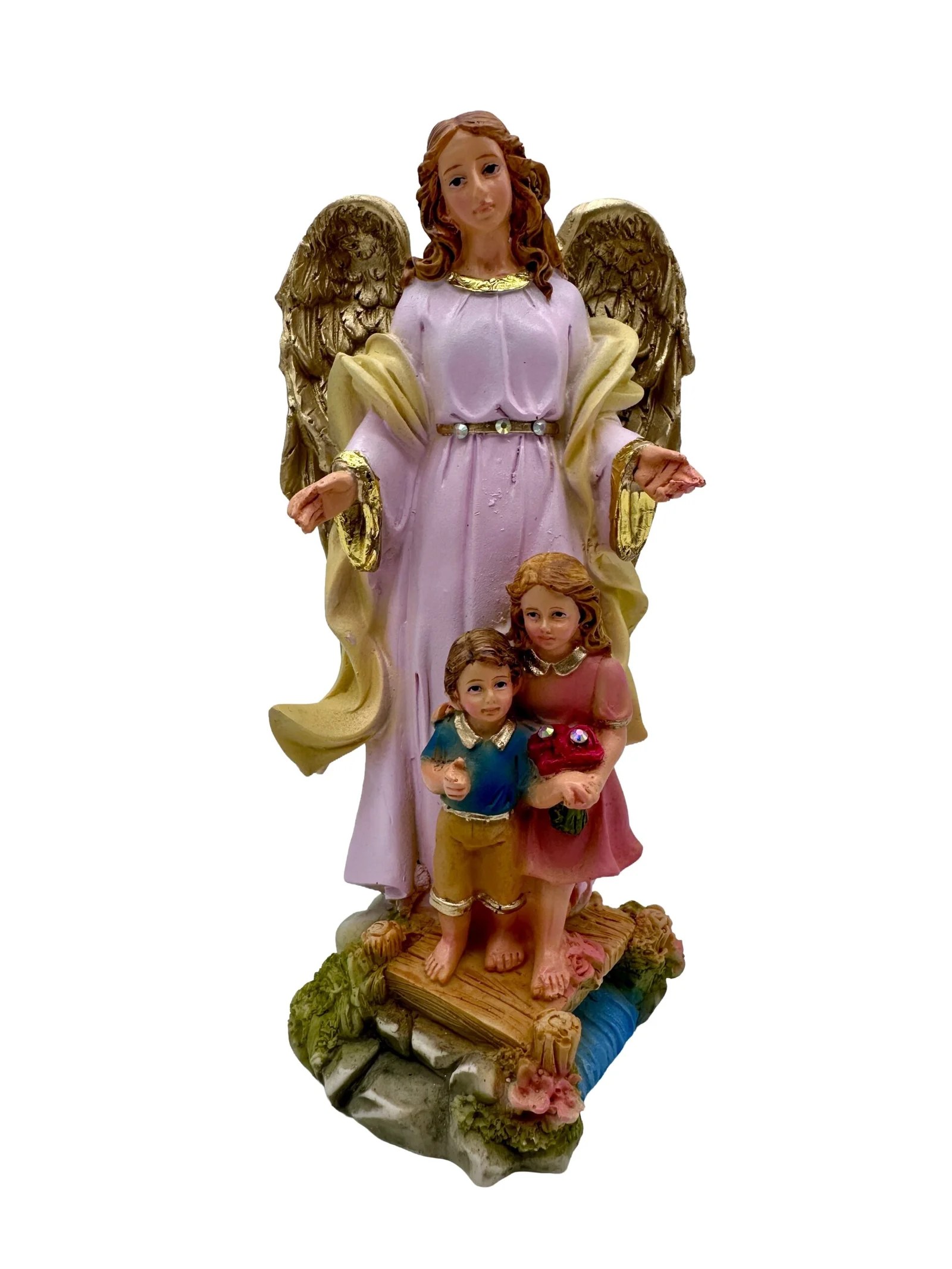 ANGEL DE LA GUARDA DE 20 CM ROSA-FLL019B
