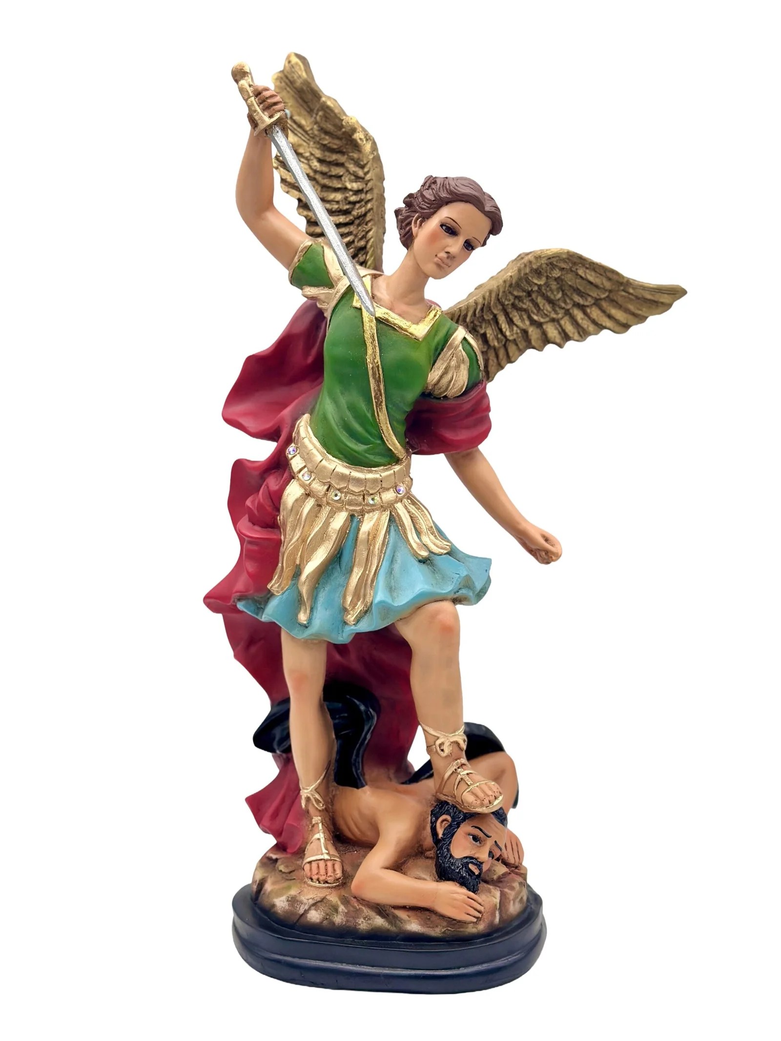 SAN MIGUEL ARCANGEL CON DIABLO GDE  RUSTICO-LFL009A