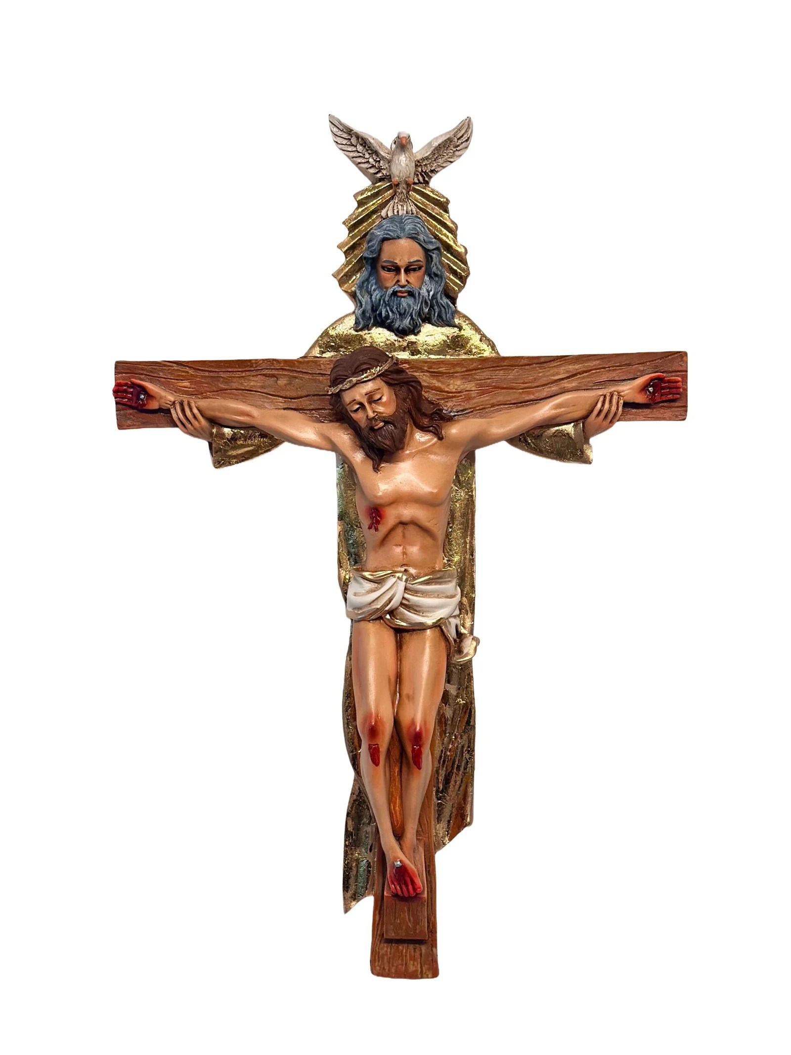 CRISTO SANTISIMA TRINIDAD MEDIANO MANTO RUSTICO-LFL061