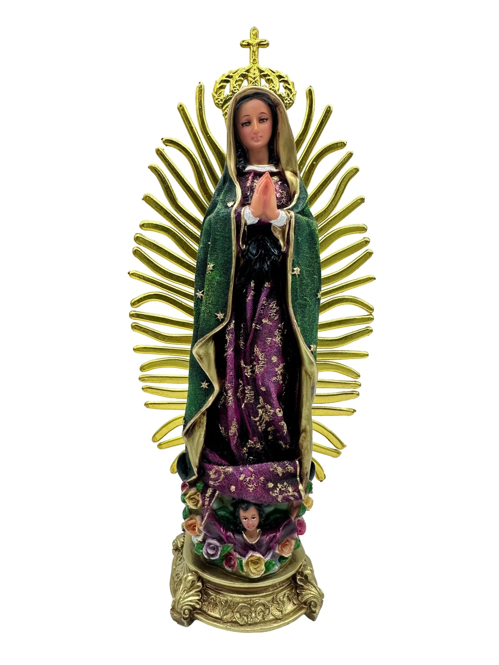 VIRGEN DE GUADALUPE CORRUGADO GRANDE RESPLANDOR DE PLASTICO-T757