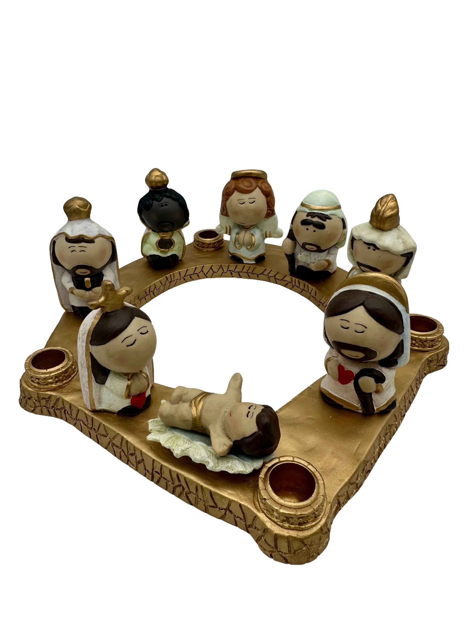 CORONA DE ADVIENTO NAC. CARICATURA C/ 15 PZA.  TERM PASTEL-SC56548IP18