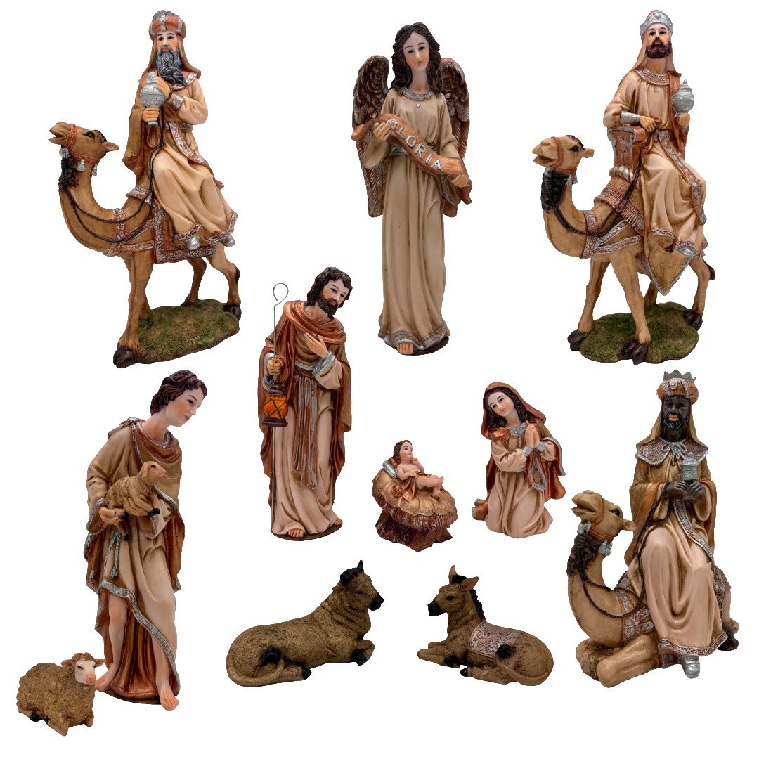 NACIMIENTO REYES MONTADOS EN CAMELLOS MARFIL. - JRF27333C