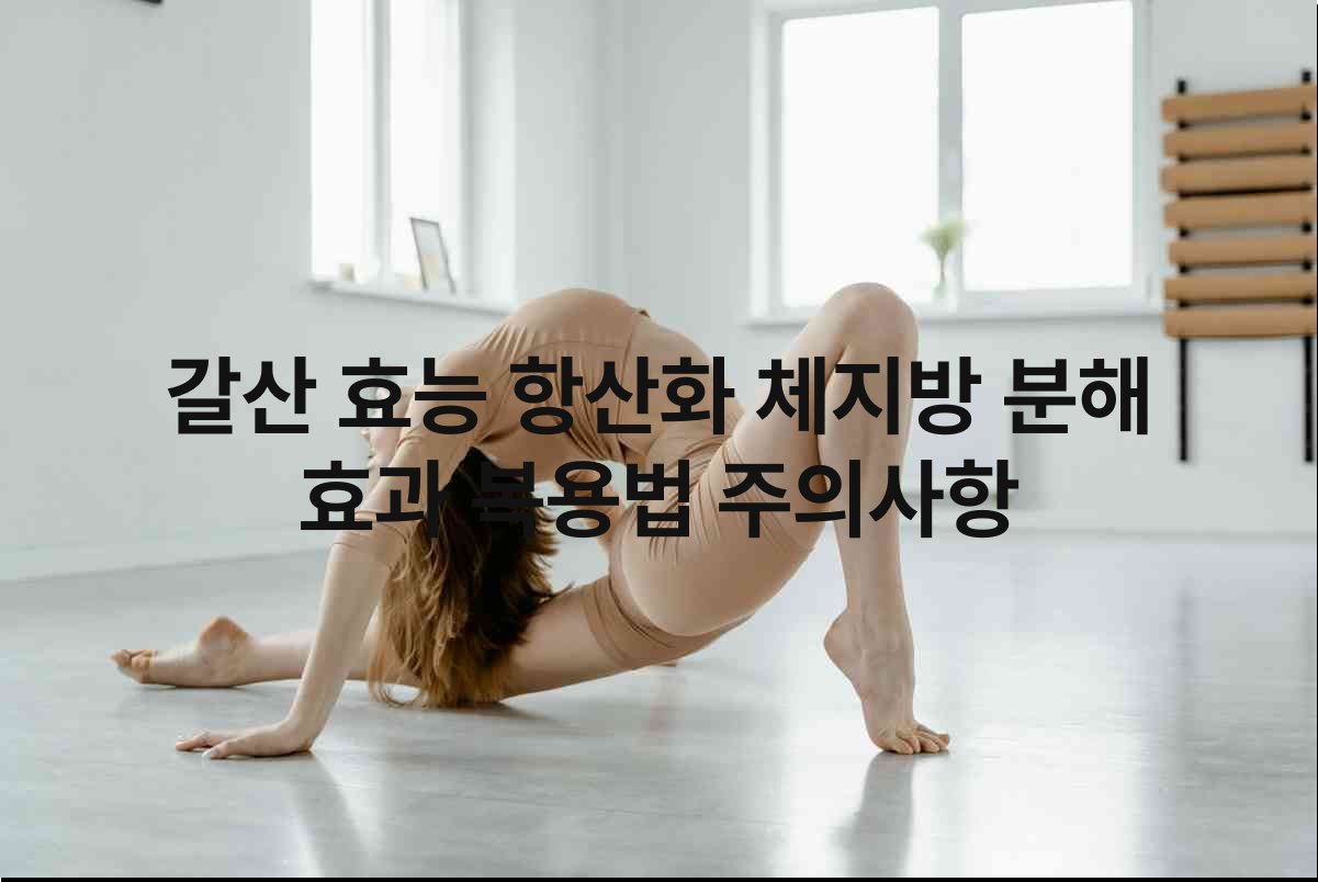 갈산 효능 항산화 체지방 분해 효과 복용법