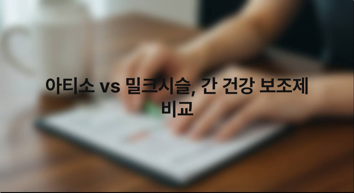 아티소 vs 밀크시슬, 간 건강 보조제 비교 1