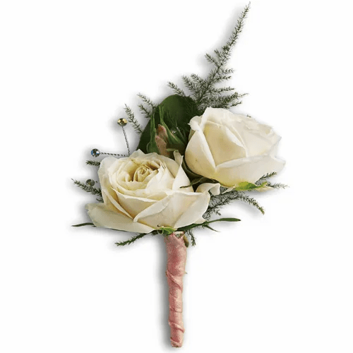 White Boutonniere Is An Elite Choice1