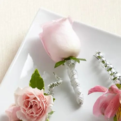 Pink Spray Rose Boutonniere1