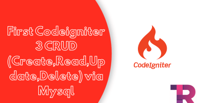 First Codeigniter 3 CRUD CreateReadUpdateDelete via Mysql Torque Programming