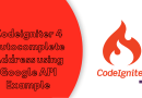 Codeigniter 4 Autocomplete Address using Google API Example