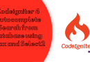 Codeigniter 4 Autocomplete Search from Database using Ajax and Select2 Torque Programming