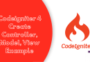 Codeigniter 4 Create Controller, Model, View Example