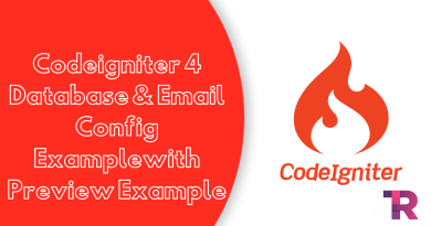 Codeigniter 4 Database Email Config Example Torque Programming