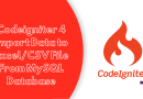 Codeigniter 4 Import Data to ExcelCSV File From MySQL Database