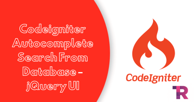Codeigniter Autocomplete Search From Database jQuery UI Torque Programming