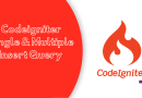Codeigniter Single & Multiple Insert Query