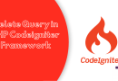 Delete Query in PHP Codeigniter Framework