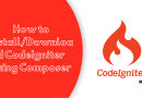 How to InstallDownload CodeIgniter Using Composer