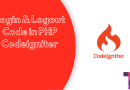 Login Logout Code in PHP Codeigniter Torque Programming