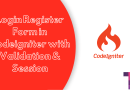 Login Register Form in Codeigniter with Validation & Session