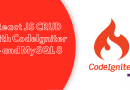 React JS CRUD with CodeIgniter 4 and MySQL 8