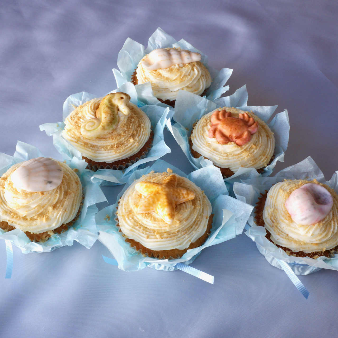 Seashell Cupcakes