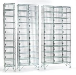Wire mesh lockers