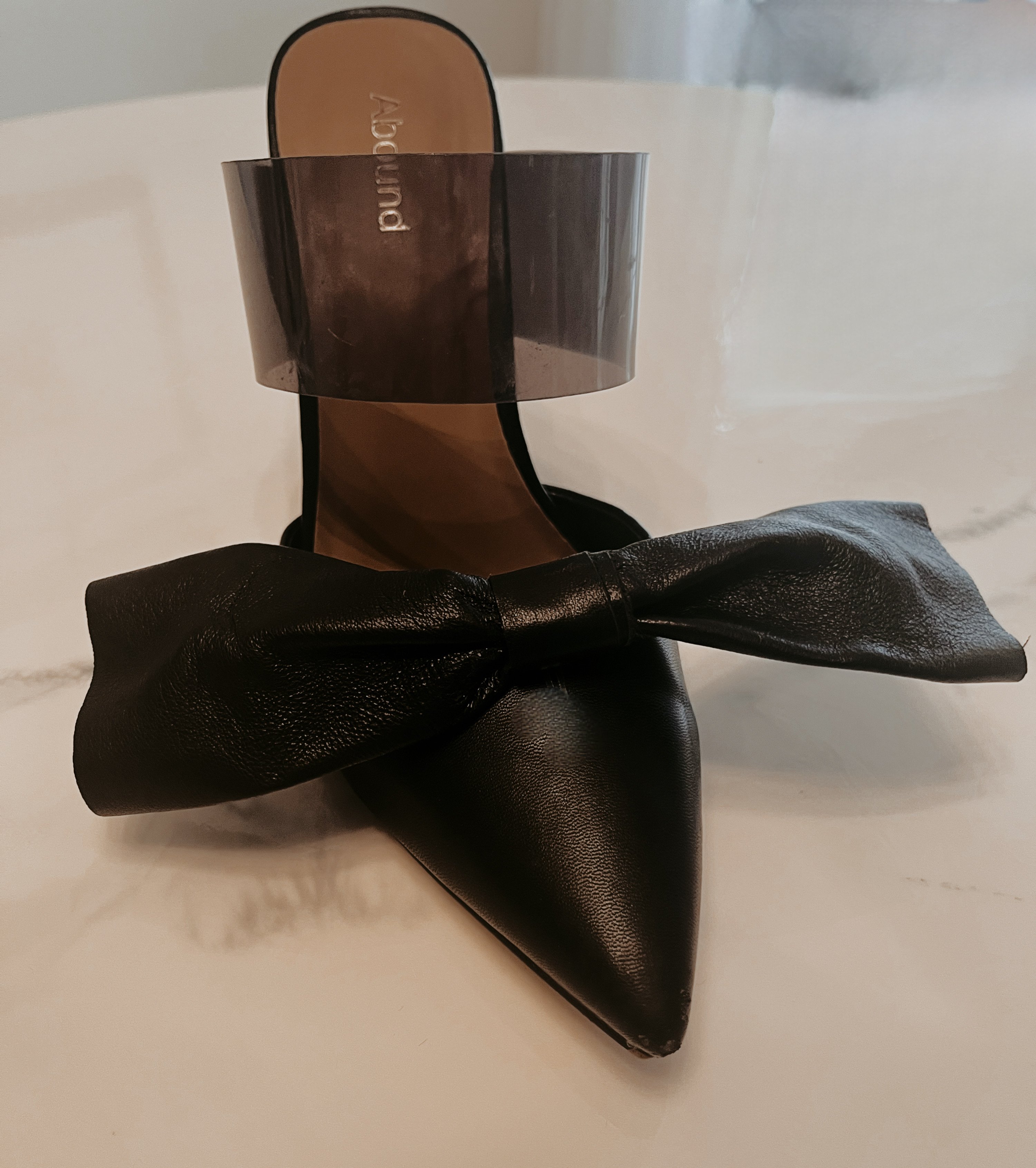 black stiletto with removable shoe clip
