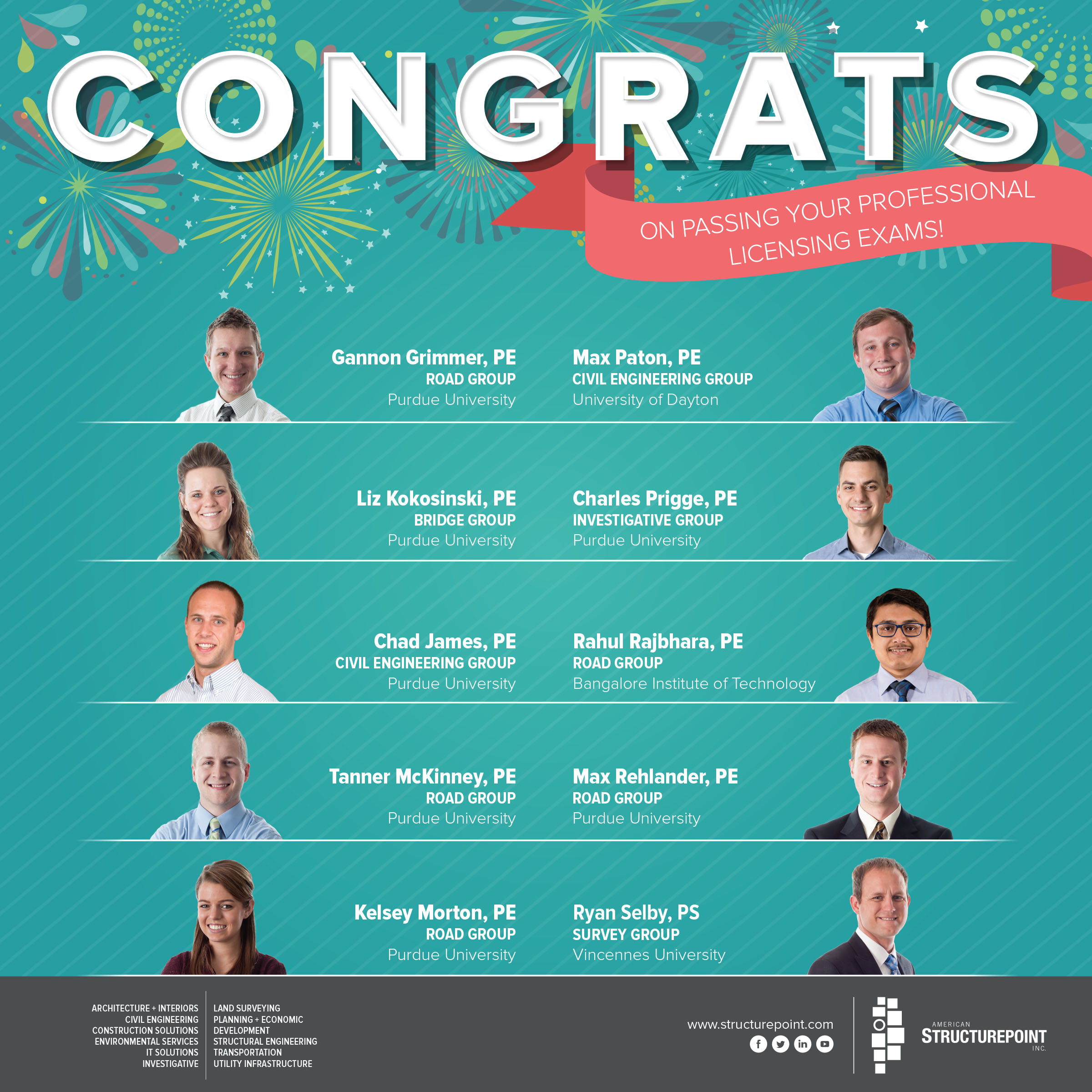 Saluting Ten New Licensed Professionals