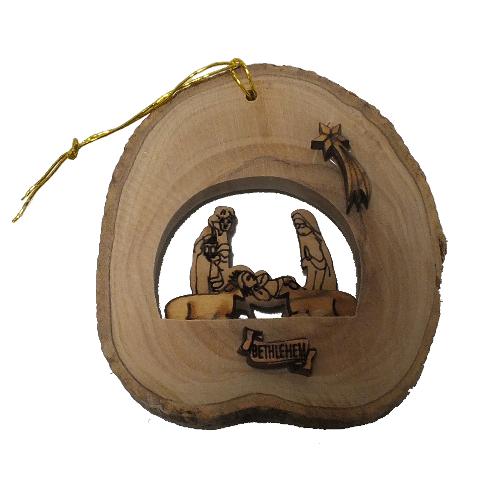Olive Wood Christmas Ornaments