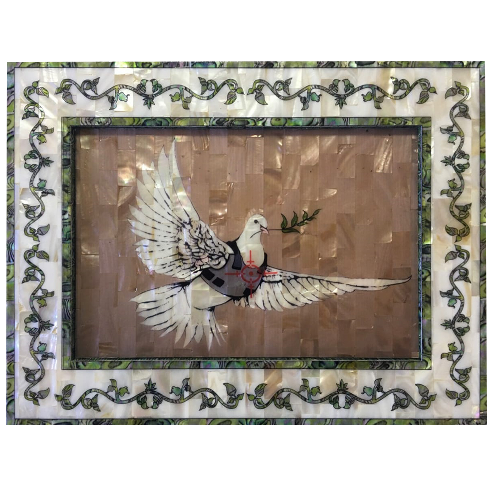 Mother of Pearl Plaque - Peace Dove