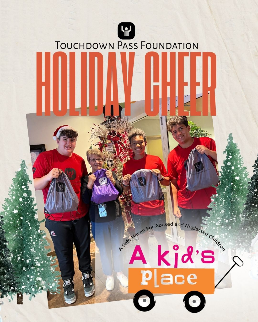 Touchdown Pass Foundation spreading holiday cheer A Kid's Place of Tampa Bay December 2024