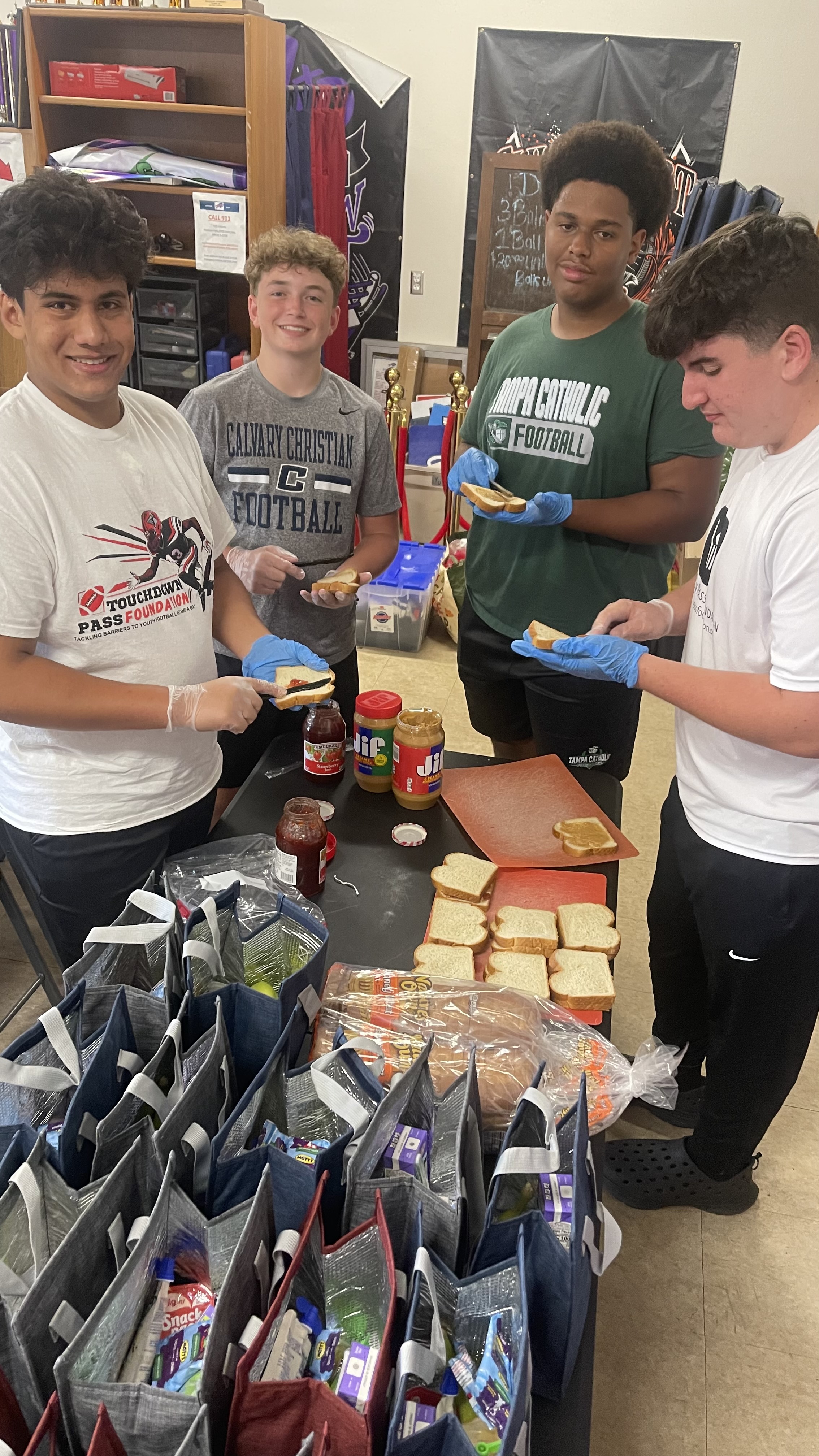 Keystone Touchdown Pass Pantry cleats and equipment collection Tampa Bay