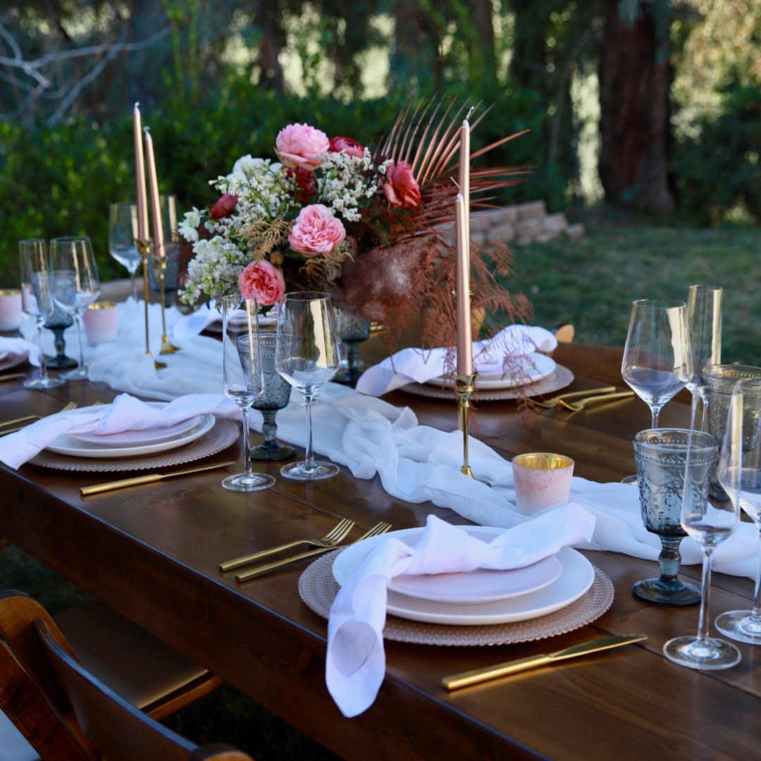 Rose Tablescape